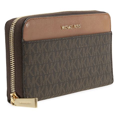 michael kors mens wallet brown|brown mk wallet for women.